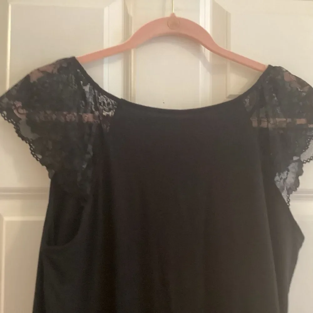 NWT. Charter Club/Macy’s Brand Women’s 2 PC PJ Set with Lace Black Sizes: XS, M